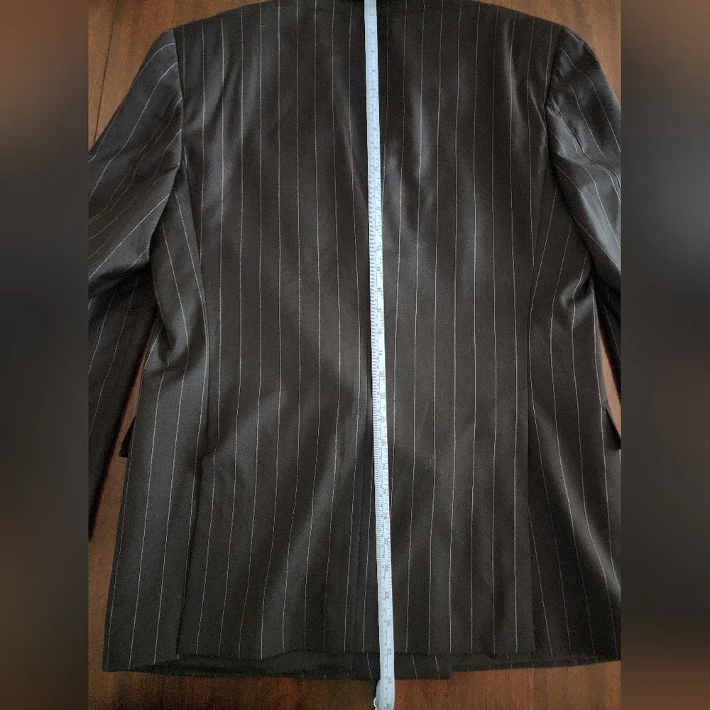 Brioni 42/52R 100% Wool Double Breasted pinstripe Suit Jacket - Picture 11 of 12